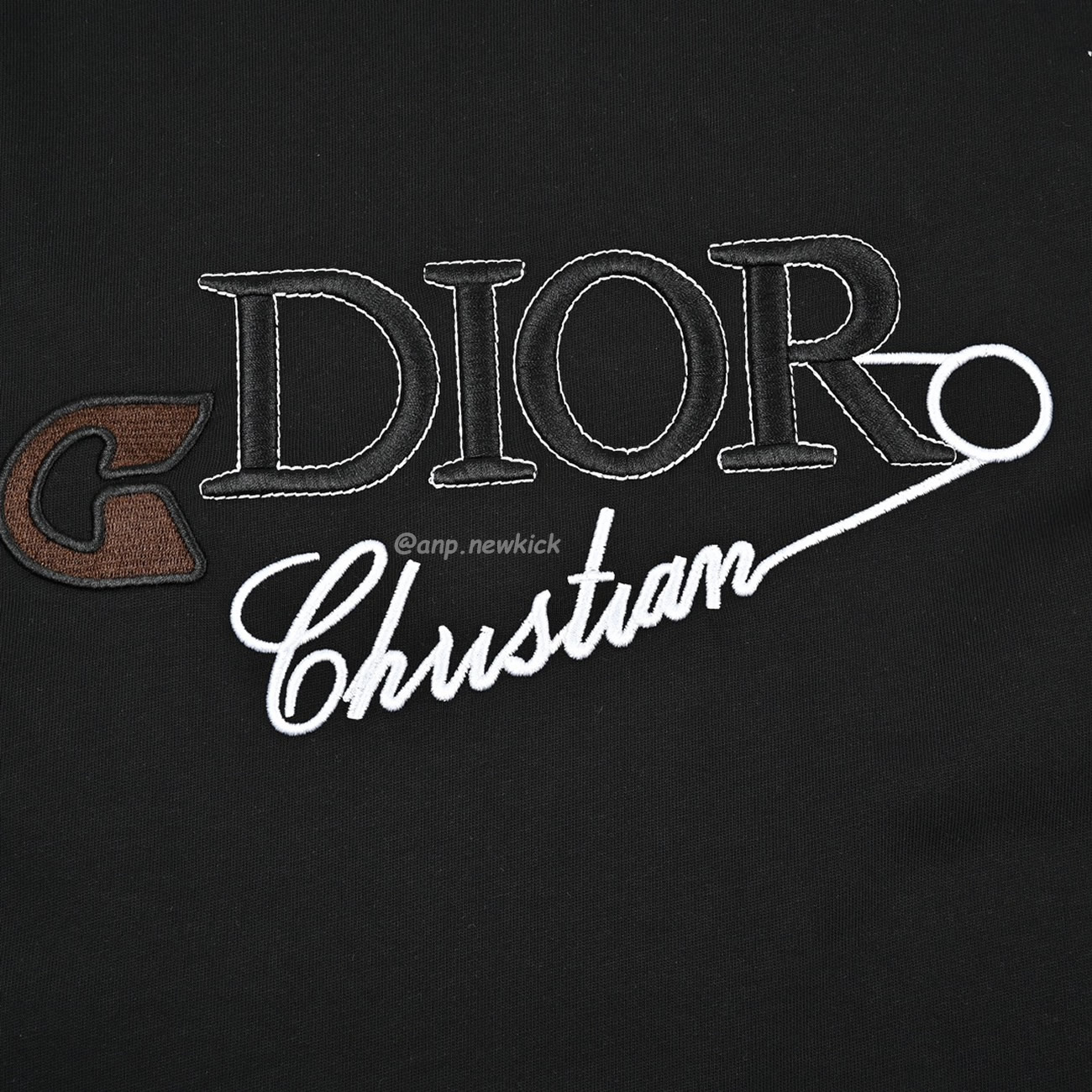 Dior 24ss Pin Logo Contrasting Embroidered Short Sleeved T Shirt (9) - www.newkick.org